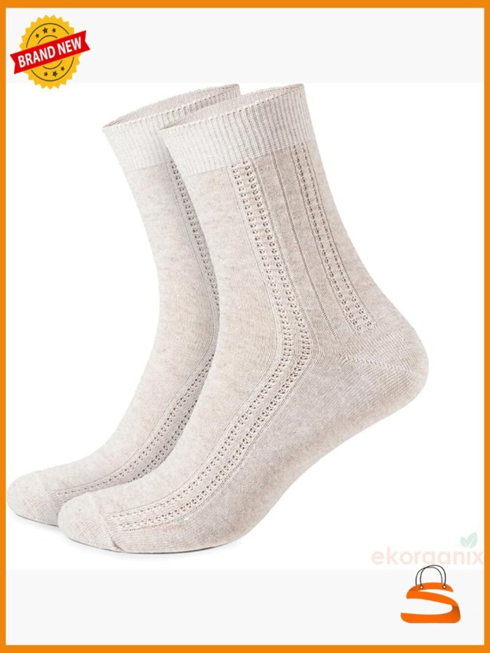 Linen Calf Socks Breathable Moisture Wicking Hypoallergenic 10 Pairs